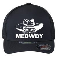 Meowdy Funny Mashup Between Meow And Howdy Cat Meme Cool Gift Flexfit Unipanel Trucker Cap