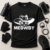 Meowdy Funny Mashup Between Meow And Howdy Cat Meme Cool Gift Performance Shirt