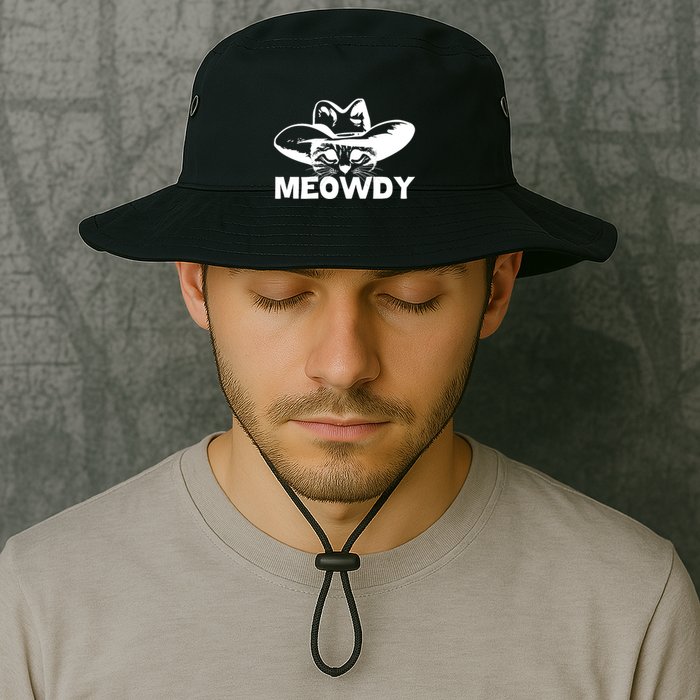 Meowdy Funny Mashup Between Meow And Howdy Cat Meme Cool Gift Bucket Hat