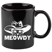 Meowdy Funny Mashup Between Meow And Howdy Cat Meme Cool Gift 11oz C Handle Ceramic Mug