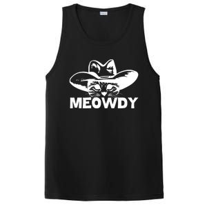 Meowdy Funny Mashup Between Meow And Howdy Cat Meme Cool Gift PosiCharge Competitor Tank