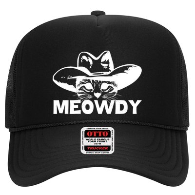 Meowdy Funny Mashup Between Meow And Howdy Cat Meme Cool Gift Trucker Hat