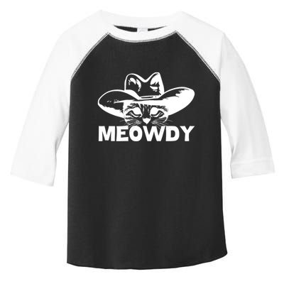 Meowdy Funny Mashup Between Meow And Howdy Cat Meme Cool Gift Toddler Fine Jersey T-Shirt