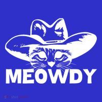 Meowdy Funny Mashup Between Meow And Howdy Cat Meme Cool Gift Apron