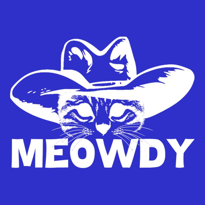 Meowdy Funny Mashup Between Meow And Howdy Cat Meme Cool Gift 16 in Basic Backpack