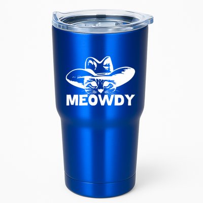 Meowdy Funny Mashup Between Meow And Howdy Cat Meme Cool Gift Tumbler