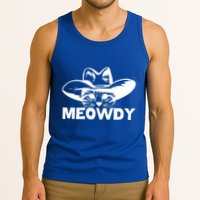 Meowdy Funny Mashup Between Meow And Howdy Cat Meme Cool Gift Tank Top