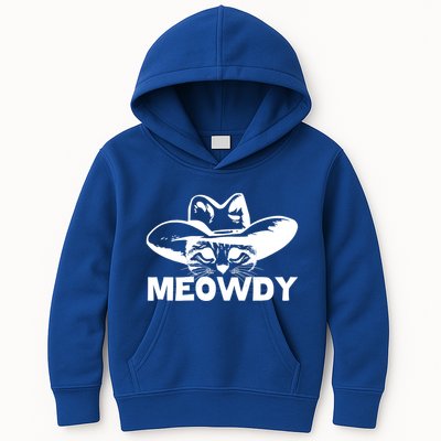 Meowdy Funny Mashup Between Meow And Howdy Cat Meme Cool Gift Kids Hoodie