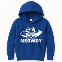Meowdy Funny Mashup Between Meow And Howdy Cat Meme Cool Gift Kids Hoodie