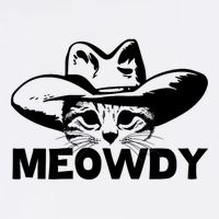 Meowdy Funny Mashup Between Meow And Howdy Cat Meme Cool Gift Garment-Dyed Sweatshirt