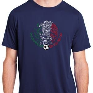 Mexico Flag Mexican Eagle Soccer Adult ChromaSoft Performance T-Shirt