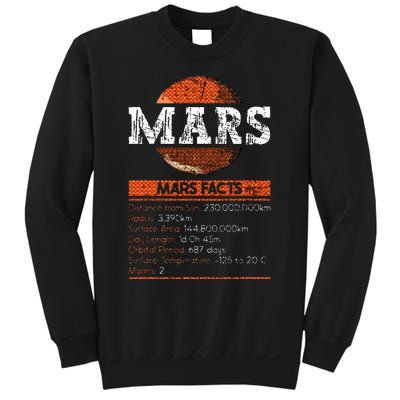 Mars Facts Mars Planet Space Lover Sweatshirt