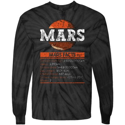 Mars Facts Mars Planet Space Lover Tie-Dye Long Sleeve Shirt