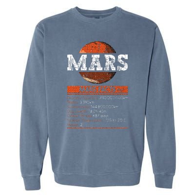 Mars Facts Mars Planet Space Lover Garment-Dyed Sweatshirt