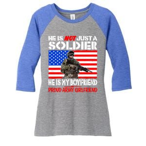 My Friend My Soldier Proud Army Friend Military Lover Funny Gift Women's Tri-Blend 3/4-Sleeve Raglan Shirt