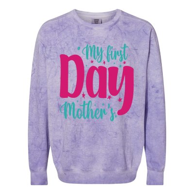 My First Mother's Day Meaningful Gift Colorblast Crewneck Sweatshirt