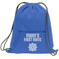 Mom's First Mate Boating Boat Sailor Boat Sailing Captain Gift Sweatshirt Cinch Pack Bag