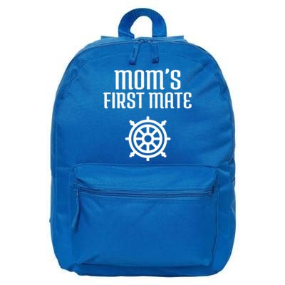 Mom's First Mate Boating Boat Sailor Boat Sailing Captain Gift 16 in Basic Backpack