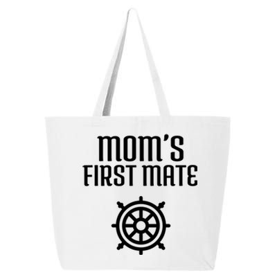 Mom's First Mate Boating Boat Sailor Boat Sailing Captain Gift 25L Jumbo Tote