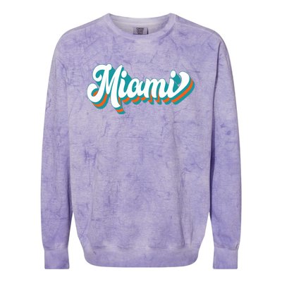 Miami Football Colorblast Crewneck Sweatshirt