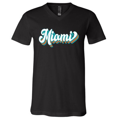 Miami Football V-Neck T-Shirt