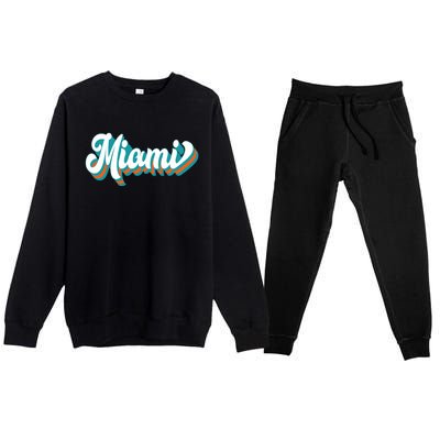 Miami Football Premium Crewneck Sweatsuit Set