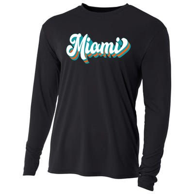 Miami Football Cooling Performance Long Sleeve Crew