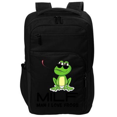 MILF Funny Man I Love Frogs Lover Impact Tech Backpack