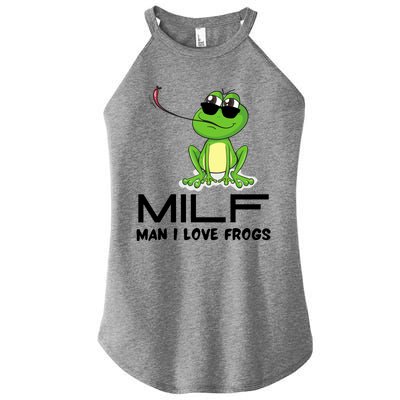 MILF Funny Man I Love Frogs Lover Women’s Perfect Tri Rocker Tank