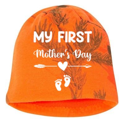 My First Mothers Day New Mom To Be Pregnancy Mothers Day Funny Gift Kati - Camo Knit Beanie