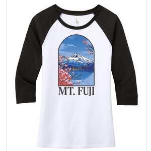 Mt. Fuji Women's Tri-Blend 3/4-Sleeve Raglan Shirt