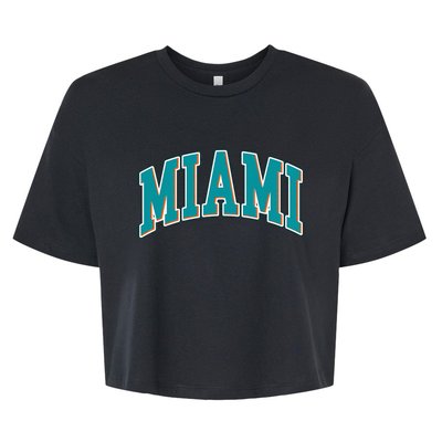 Miami Florida Bella+Canvas Jersey Crop Tee