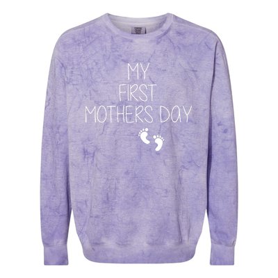 My First Mothers Day Colorblast Crewneck Sweatshirt