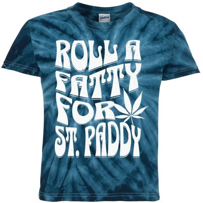 Men Funny Marijuana St. Patrick's Day Roll Fatty For St. Paddy's Kids Tie-Dye T-Shirt