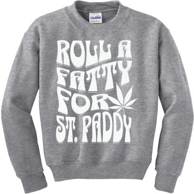 Men Funny Marijuana St. Patrick's Day Roll Fatty For St. Paddy's Kids Sweatshirt