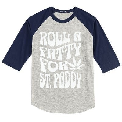 Men Funny Marijuana St. Patrick's Day Roll Fatty For St. Paddy's Kids Colorblock Raglan Jersey