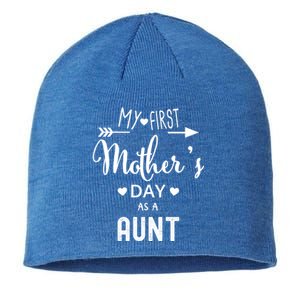 My First Mother's Day As A Aunt Mom To Be Sister's Mom Gift Sustainable Beanie