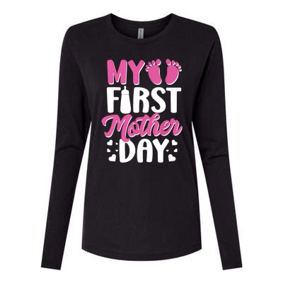 My First Mothers Day Womens Cotton Relaxed Long Sleeve T-Shirt