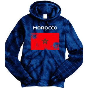 Morocco Flag Tie Dye Hoodie