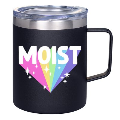 Moist Funny Meme Offensive Weird Cool Hilarious Humorous 12oz Stainless Steel Coffee Mug