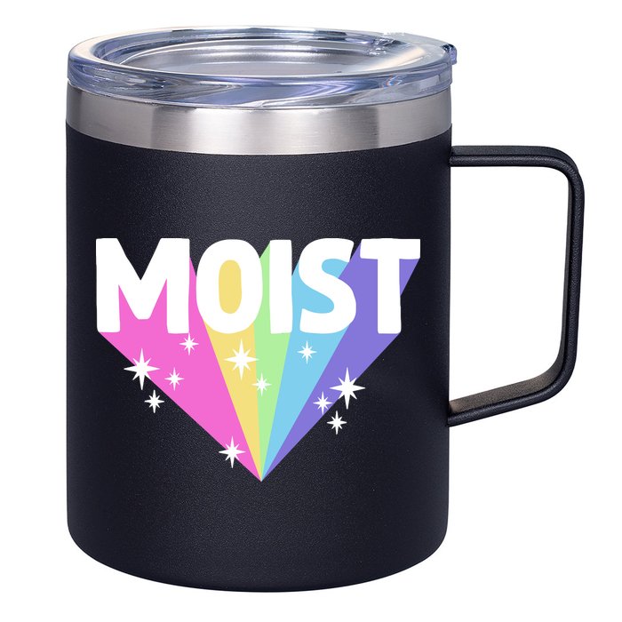 Moist Funny Meme Offensive Weird Cool Hilarious Humorous 12oz Stainless Steel Coffee Mug