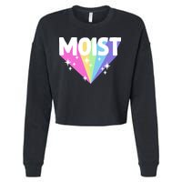 Moist Funny Meme Offensive Weird Cool Hilarious Humorous Cropped Pullover Crew
