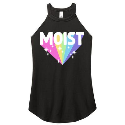 Moist Funny Meme Offensive Weird Cool Hilarious Humorous Women's Perfect Tri Rocker Tank