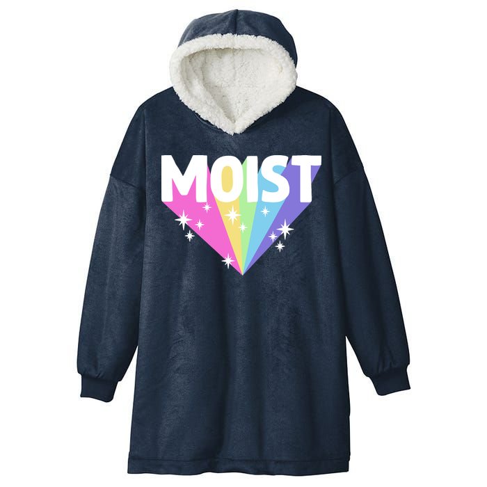 Moist Funny Meme Offensive Weird Cool Hilarious Humorous Hooded Wearable Blanket