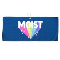 Moist Funny Meme Offensive Weird Cool Hilarious Humorous Large Microfiber Waffle Golf Towel