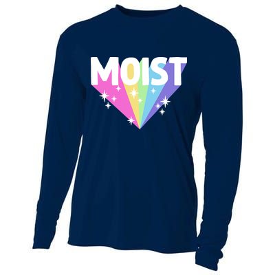 Moist Funny Meme Offensive Weird Cool Hilarious Humorous Cooling Performance Long Sleeve Crew