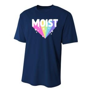 Moist Funny Meme Offensive Weird Cool Hilarious Humorous Youth Performance Sprint T-Shirt