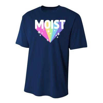 Moist Funny Meme Offensive Weird Cool Hilarious Humorous Youth Performance Sprint T-Shirt