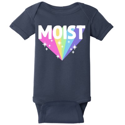Moist Funny Meme Offensive Weird Cool Hilarious Humorous Baby Bodysuit