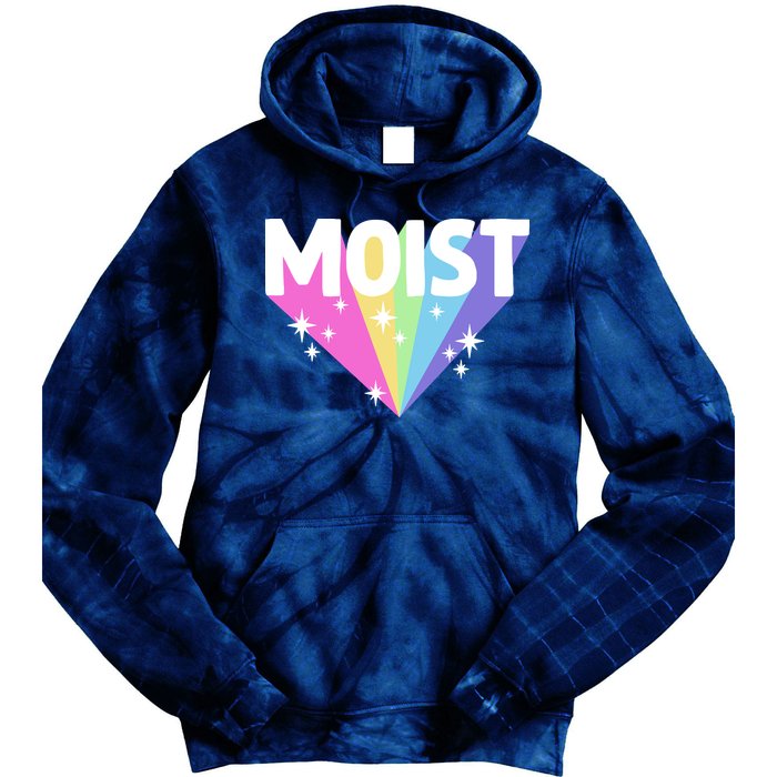 Moist Funny Meme Offensive Weird Cool Hilarious Humorous Tie Dye Hoodie